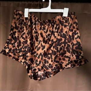 Cheetah Satin Sleep Shorts